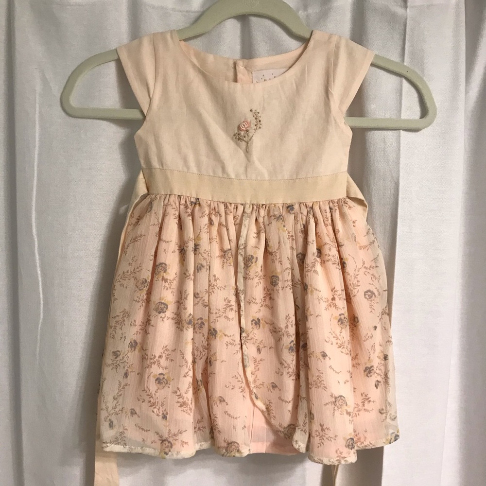 Well Dressed Wolf Pale Pink/Peach Dress, Sz 24 Mo